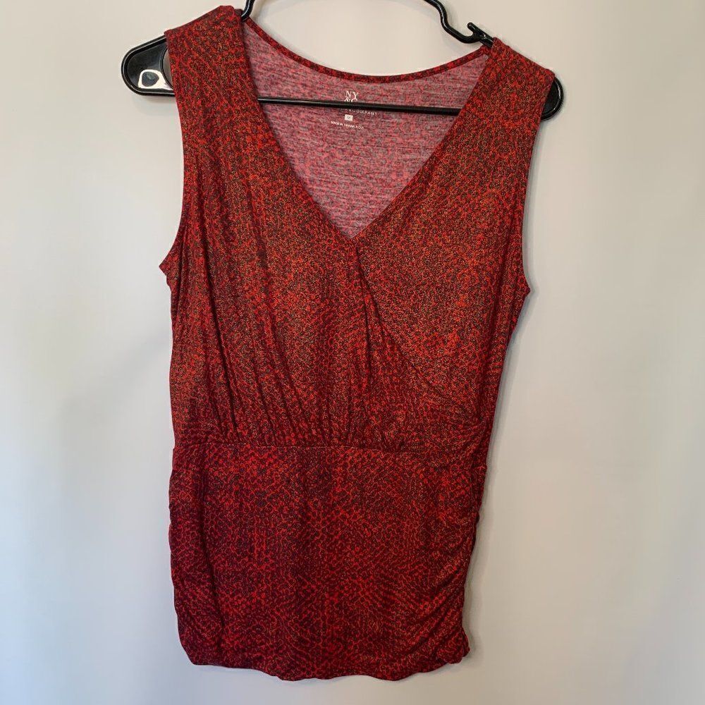 NY & Co Sleeveless Animal Print Top